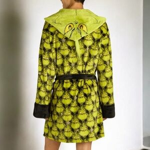 $6.49 SHIPPING Dr. Seuss The Grinch Men's Superminky Robe Bathrobe , Medium